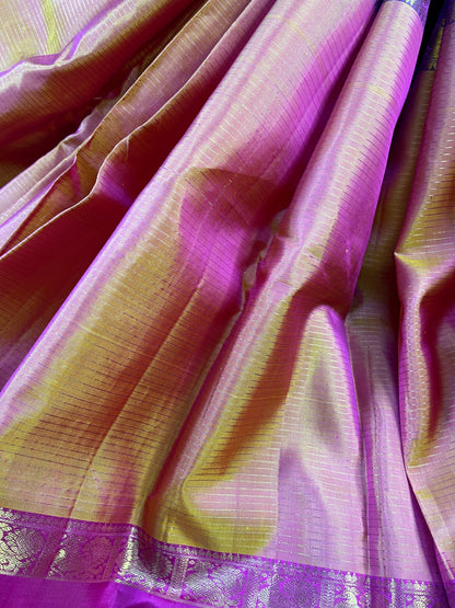 MUBBAGAM SILK PURE HANDLOOM KANJIVARAM SAREE
