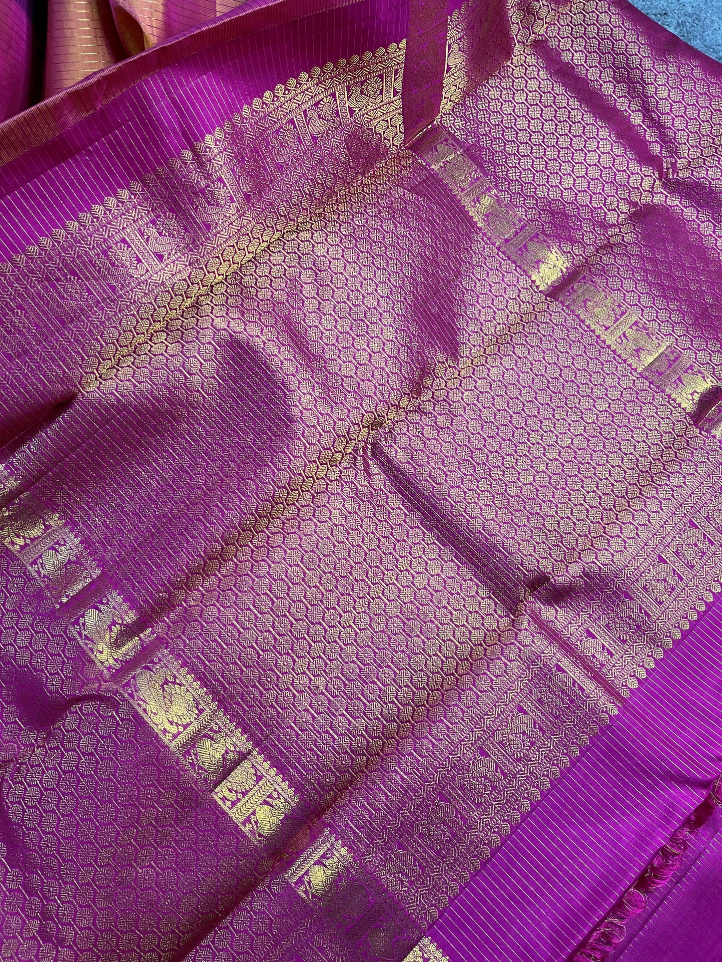 MUBBAGAM SILK PURE HANDLOOM KANJIVARAM SAREE