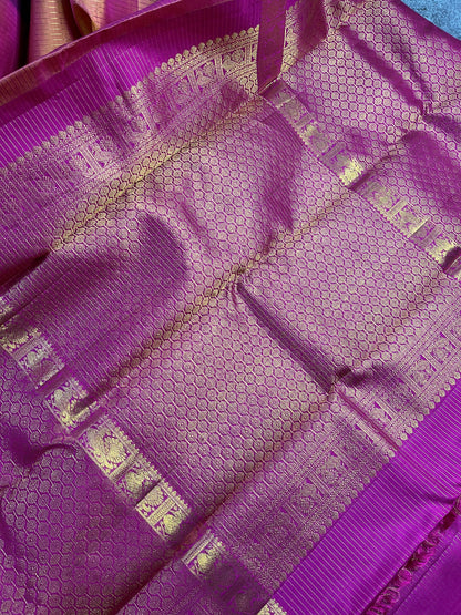 MUBBAGAM SILK PURE HANDLOOM KANJIVARAM SAREE