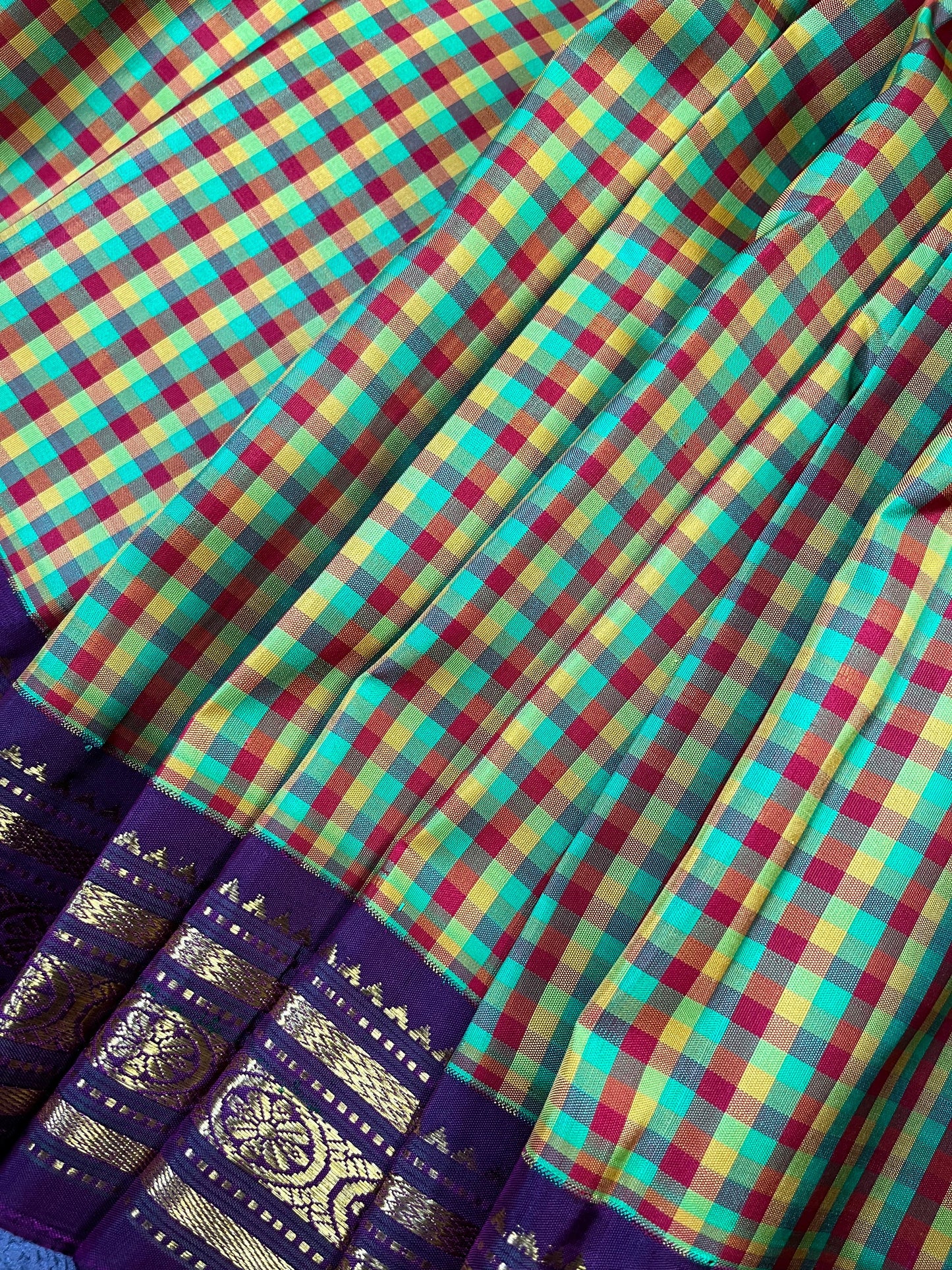COLOURFUL SILK PURE HANDLOOM KANJIVARAM SAREE