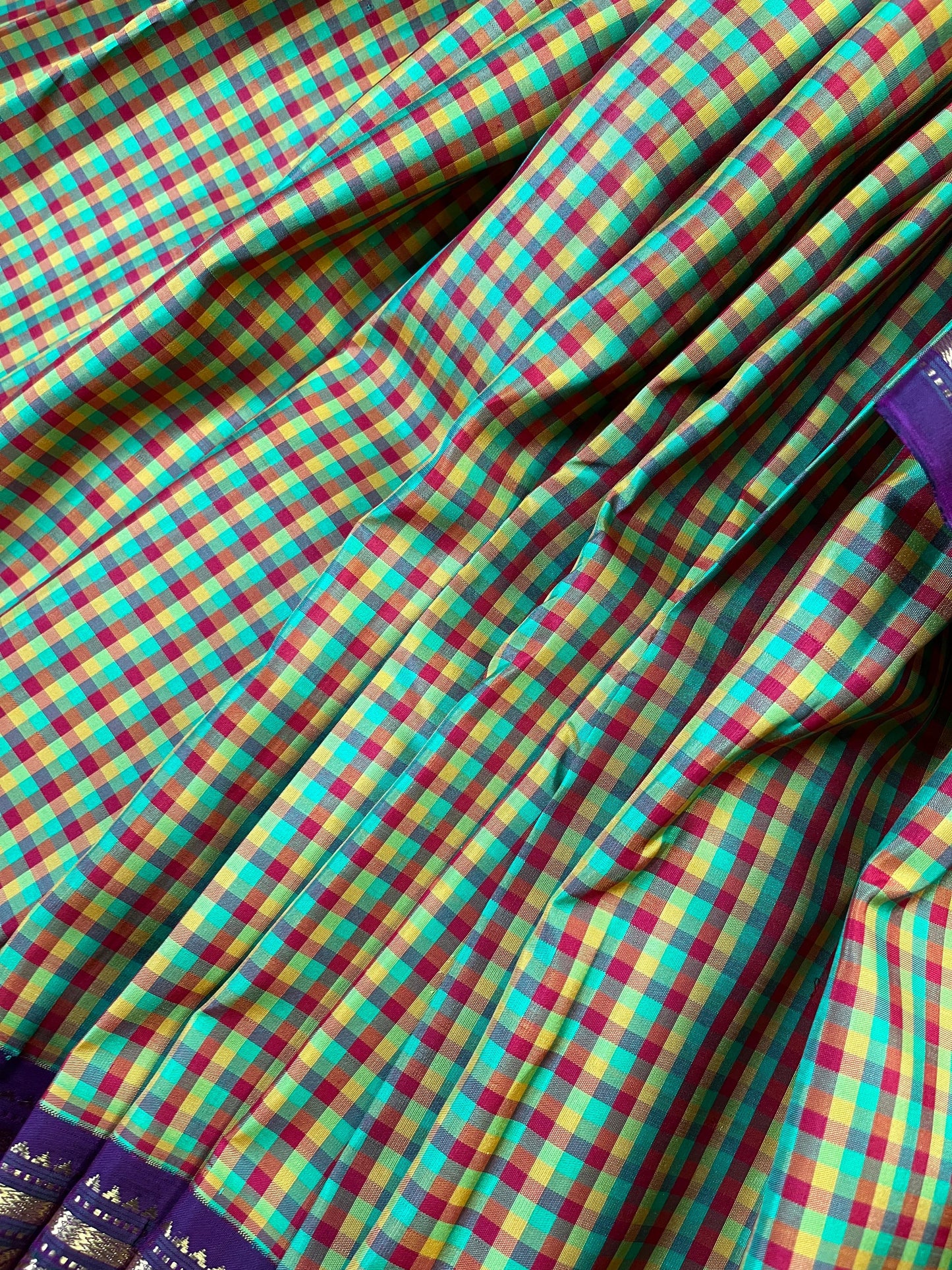 COLOURFUL SILK PURE HANDLOOM KANJIVARAM SAREE