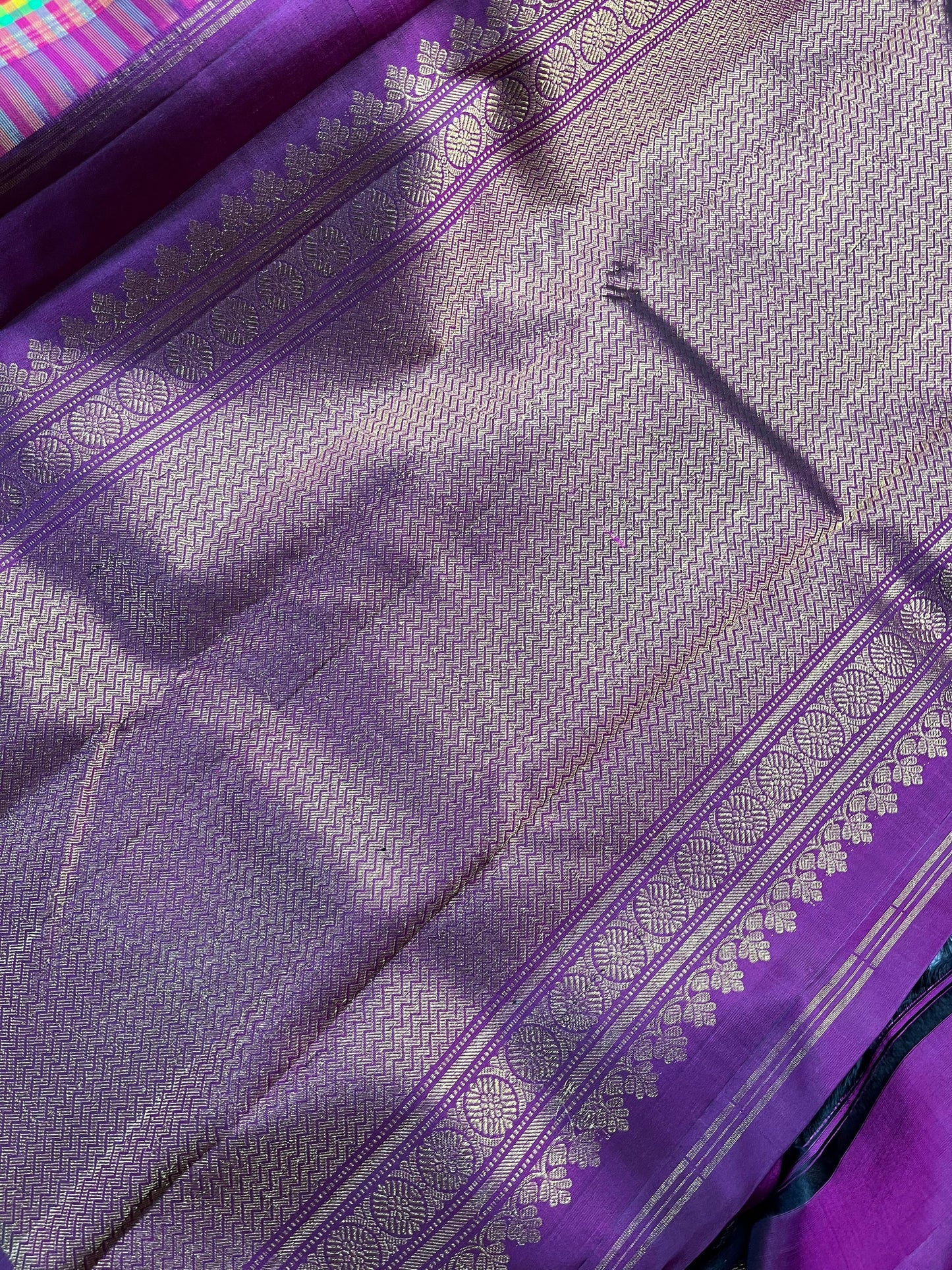 COLOURFUL SILK PURE HANDLOOM KANJIVARAM SAREE