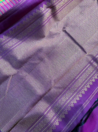 COLOURFUL SILK PURE HANDLOOM KANJIVARAM SAREE