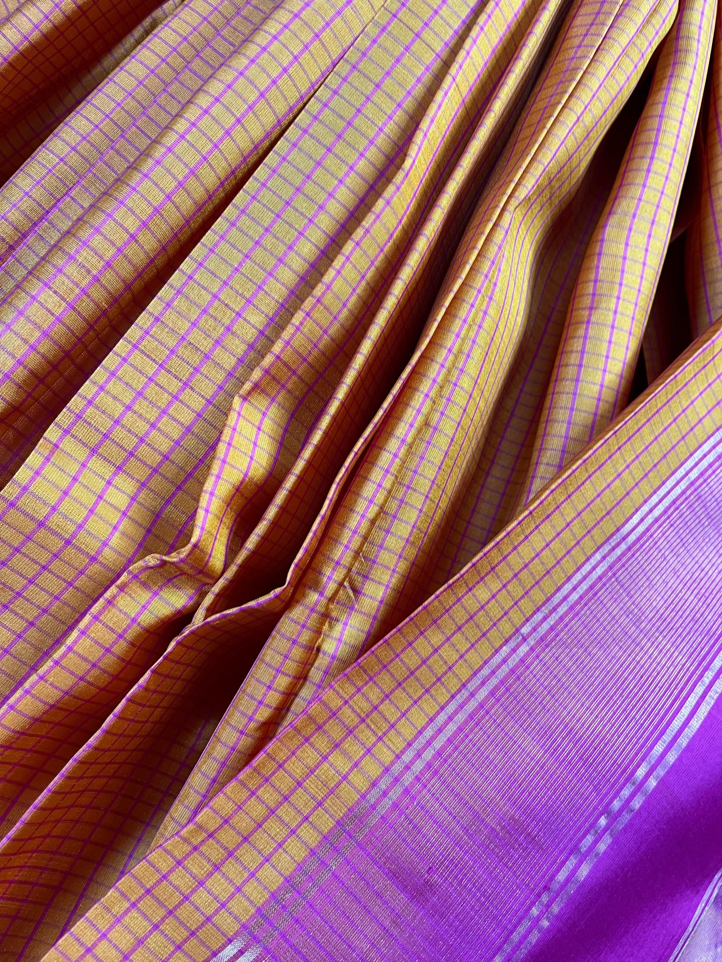 ORANGE SILK PURE HANDLOOM KANJIVARAM SAREE