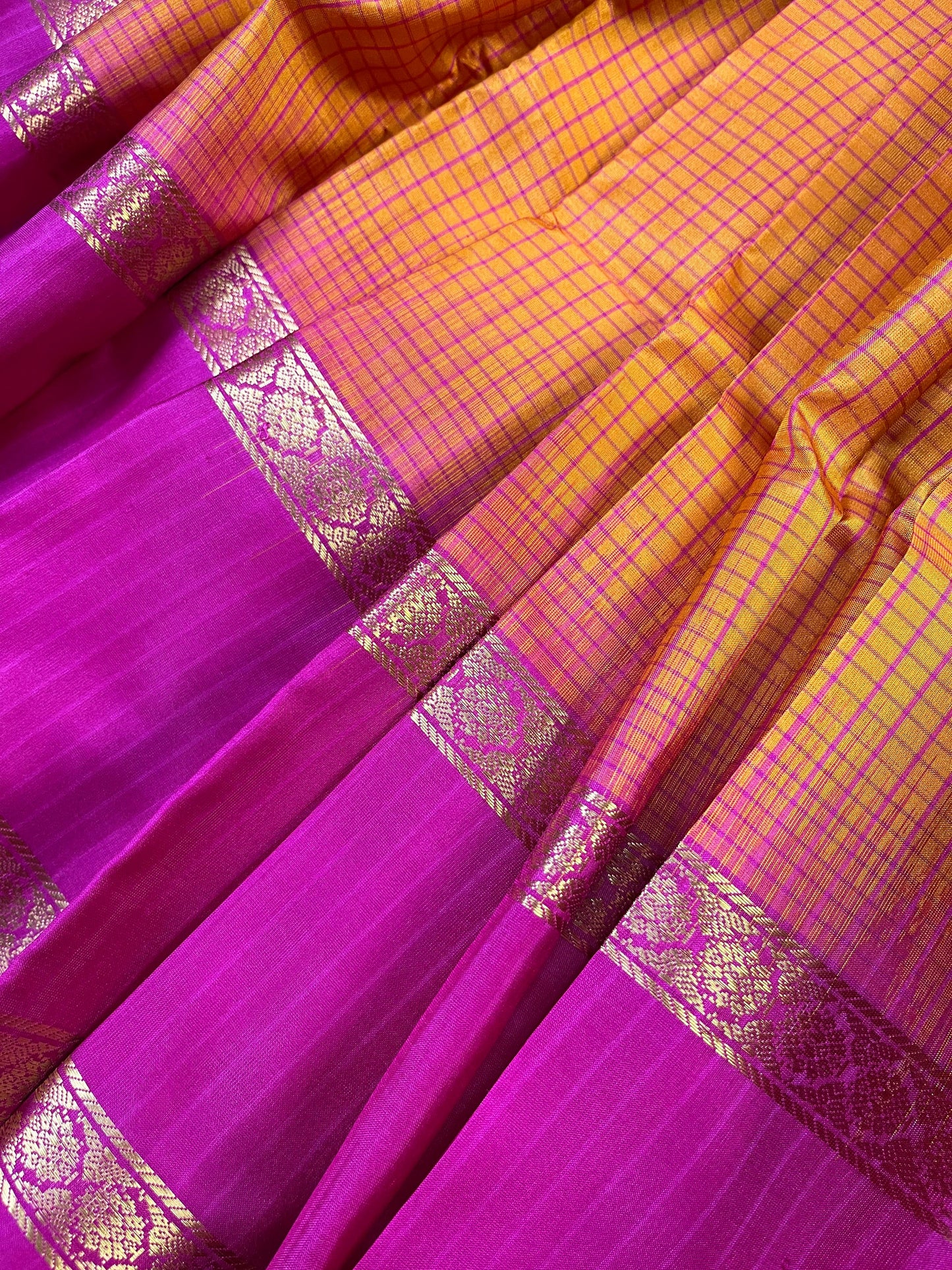 ORANGE SILK PURE HANDLOOM KANJIVARAM SAREE