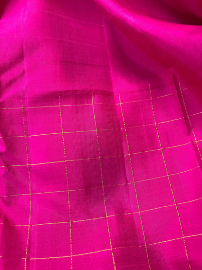 GREY SILK PURE HANDLOOM KANJIVARM SAREE