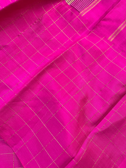 GREY SILK PURE HANDLOOM KANJIVARM SAREE