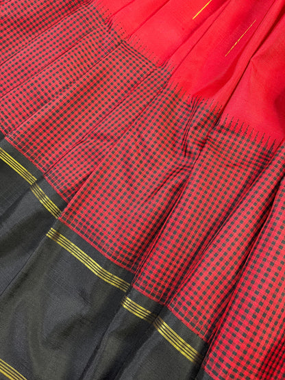 RED SILK PURE HANDLOOM KANJIVARAM SAREE