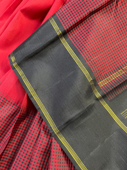 RED SILK PURE HANDLOOM KANJIVARAM SAREE