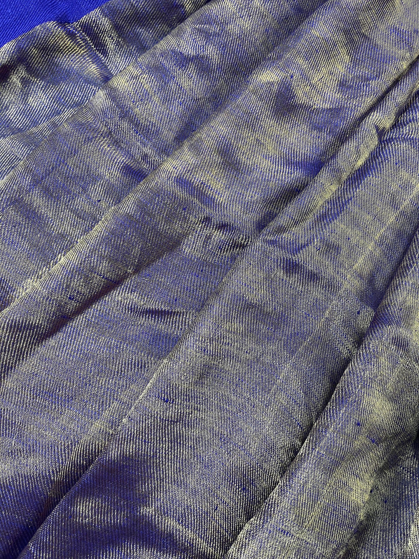 PURPLE TWILL METALLIC PURE HANDLOOM LINEN SAREE