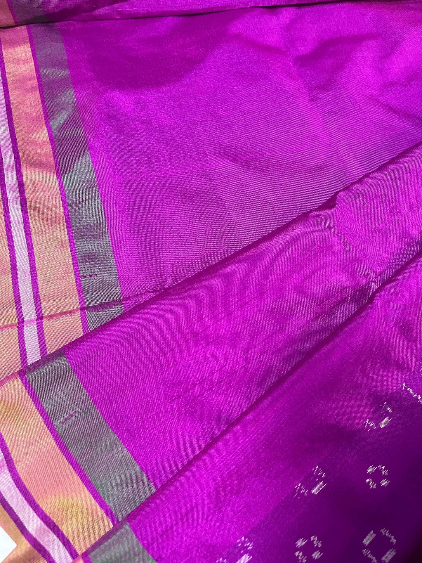 PURPLE SILK PURE HANDLOOM IKKAT SAREE