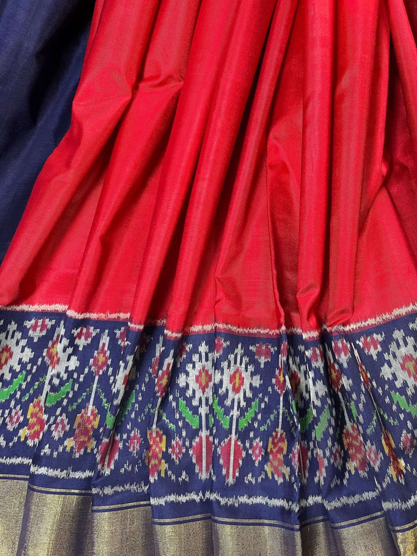 REDDISH PINK SILK PURE HANDLOOM IKKAT SAREE