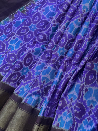LILAC SILK PURE HANDLOOM IKKAT SAREE
