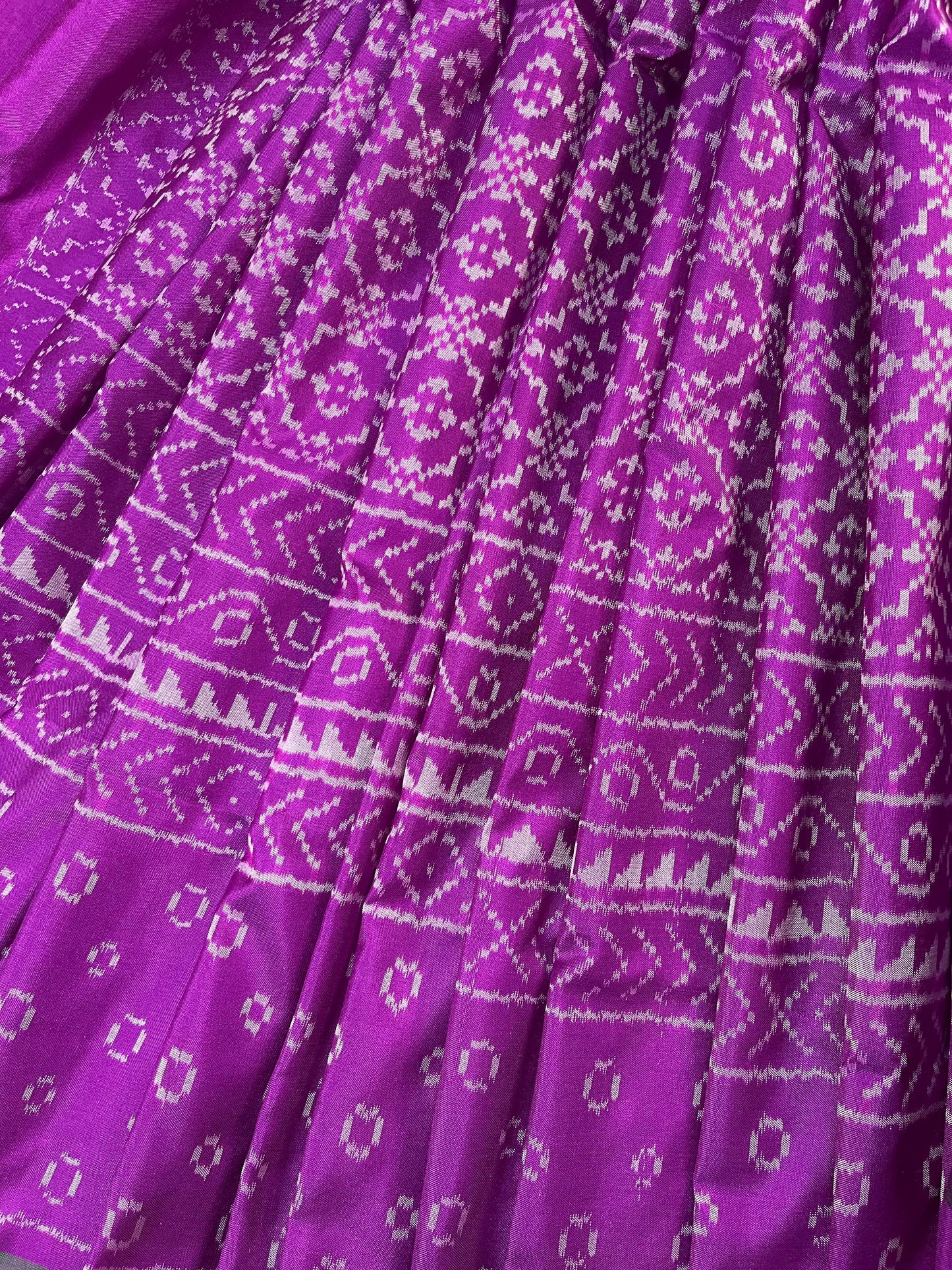 PURPLE SILK PURE HANDLOOM IKKAT SAREE