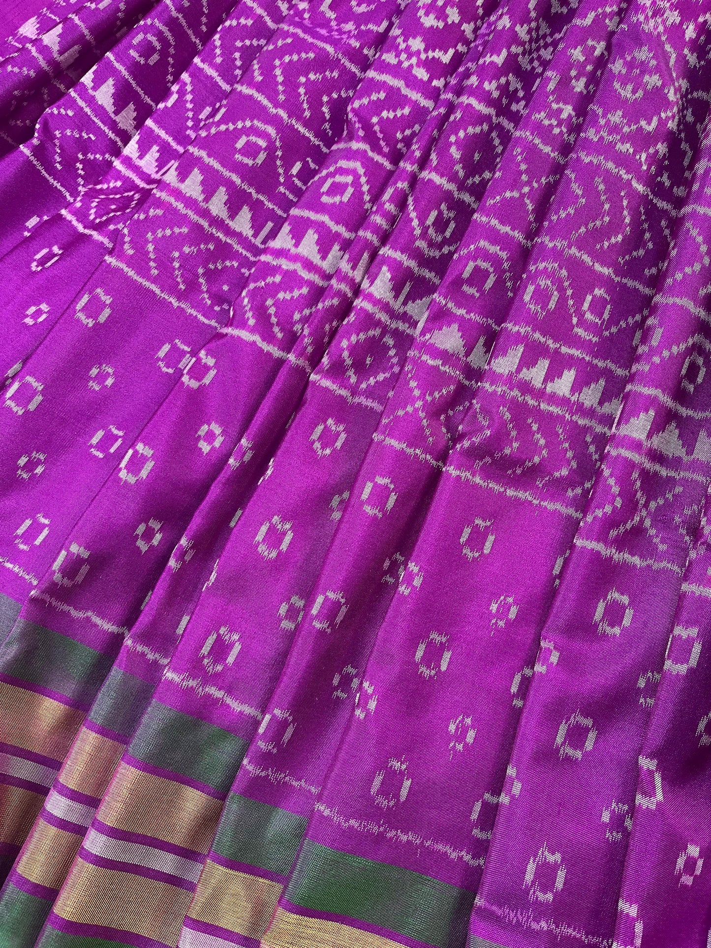 PURPLE SILK PURE HANDLOOM IKKAT SAREE