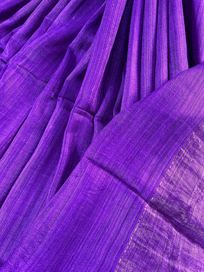 PURPLE PURE HANDLOOM MATKA SAREE