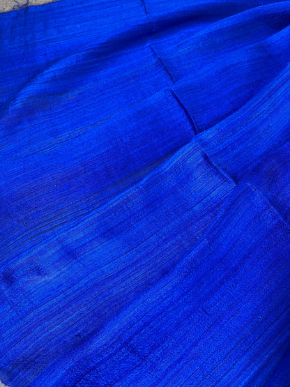 ROYAL BLUE PURE HANDLOOM MATKA SAREE