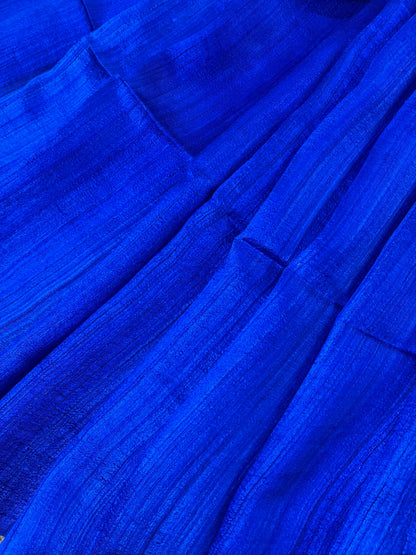 ROYAL BLUE PURE HANDLOOM MATKA SAREE