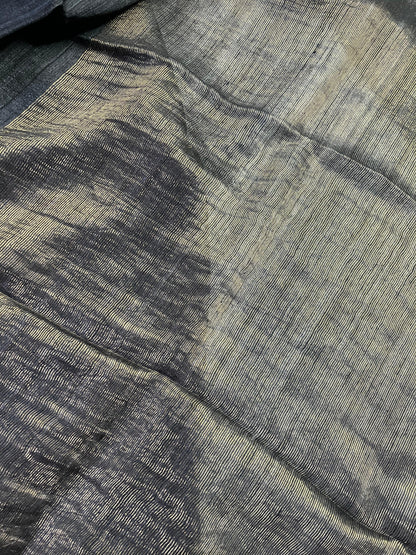 BLACK PURE HANDLOOM MATKA SAREE