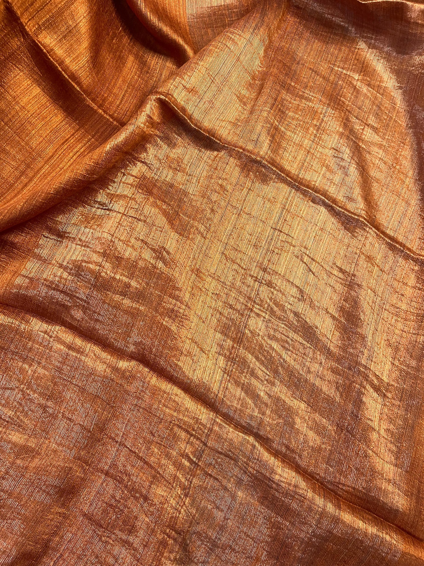 RUST ORANGE PURE HANDLOOM MATKA SAREE