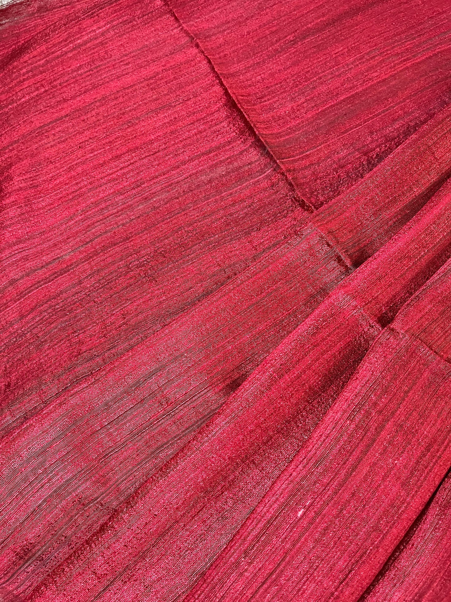 RUST PURE HANDLOOM MATKA SAREE