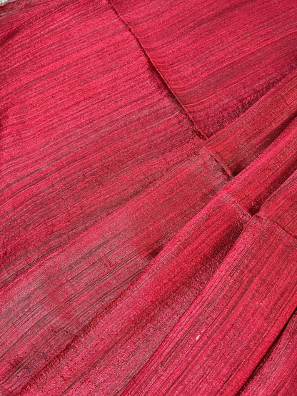 RUST PURE HANDLOOM MATKA SAREE