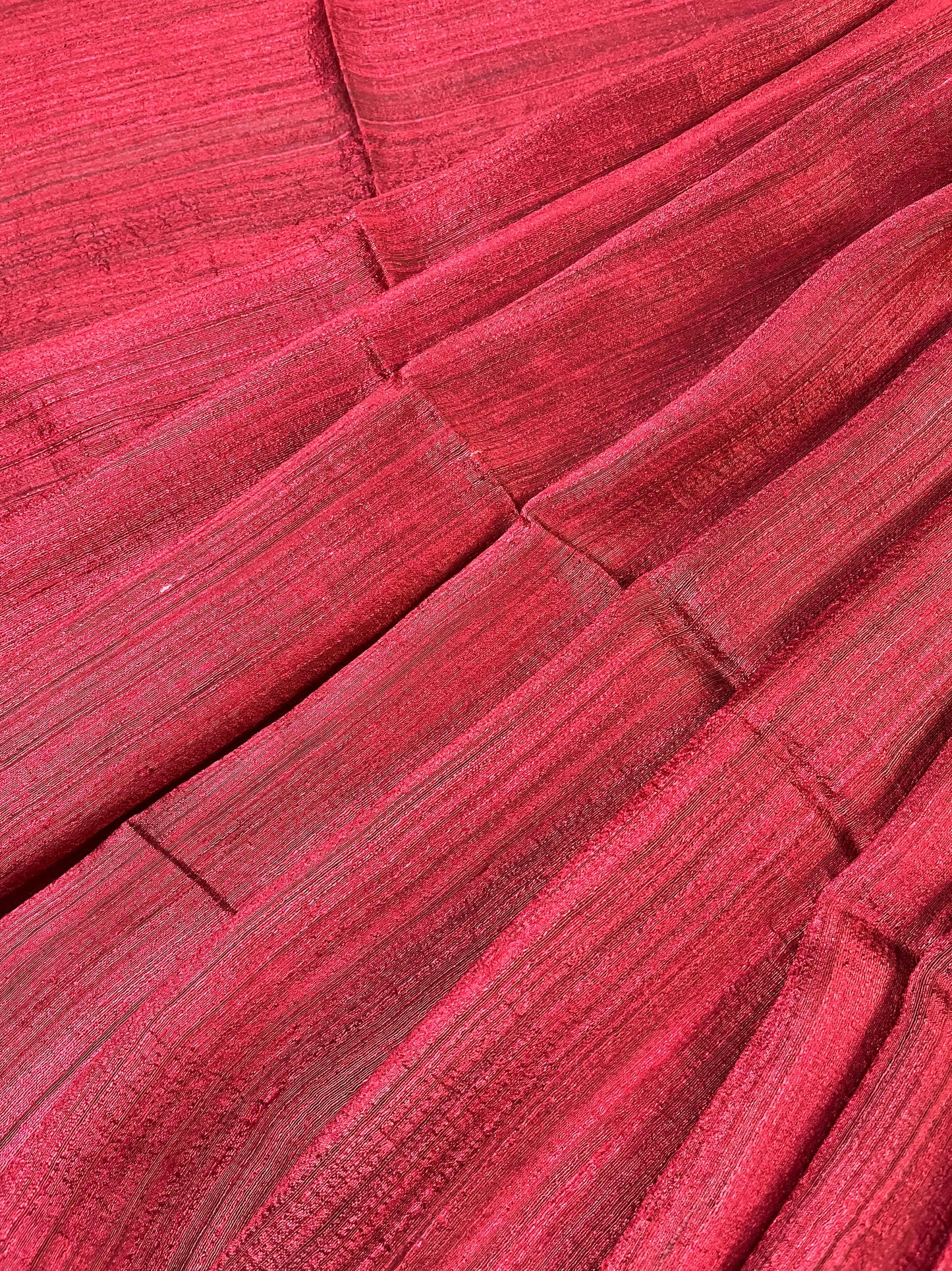 RUST PURE HANDLOOM MATKA SAREE