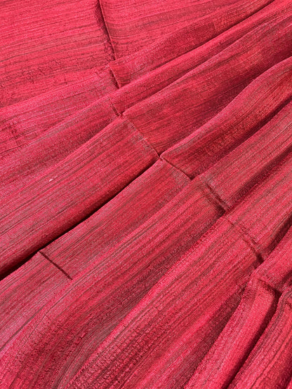 RUST PURE HANDLOOM MATKA SAREE