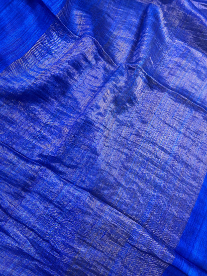 ROYAL BLUE PURE HANDLOOM MATKA SAREE
