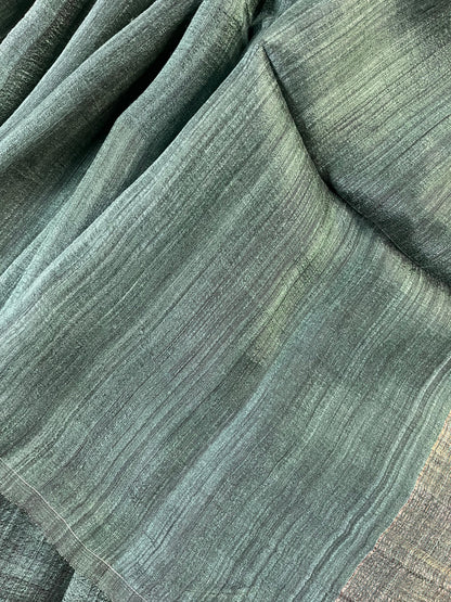 GREEN PURE HANDLOOM MATKA SAREE