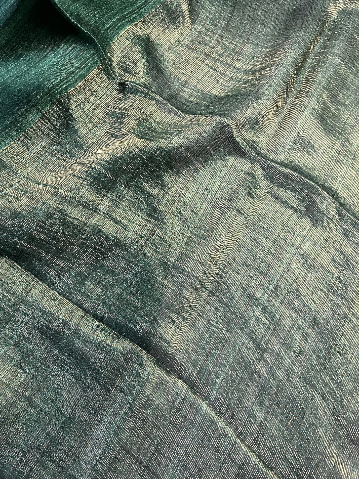 GREEN PURE HANDLOOM MATKA SAREE