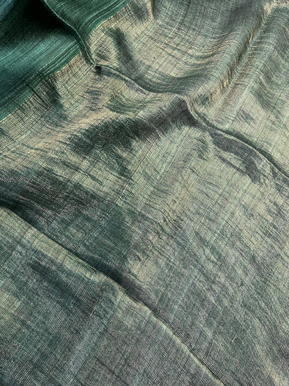 GREEN PURE HANDLOOM MATKA SAREE