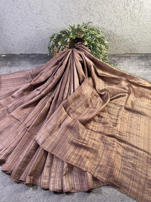 MOCHA BROWN PURE HANDLOOM MATKA SAREE