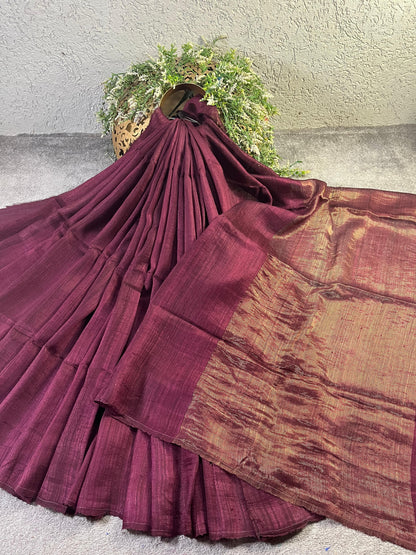 WINE PURE HANDLOOM MATKA SAREE