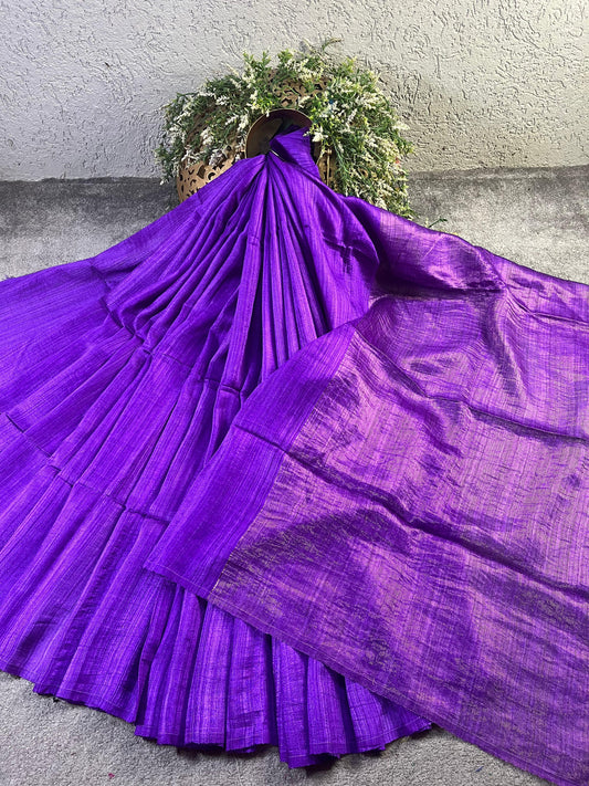 PURPLE PURE HANDLOOM MATKA SAREE