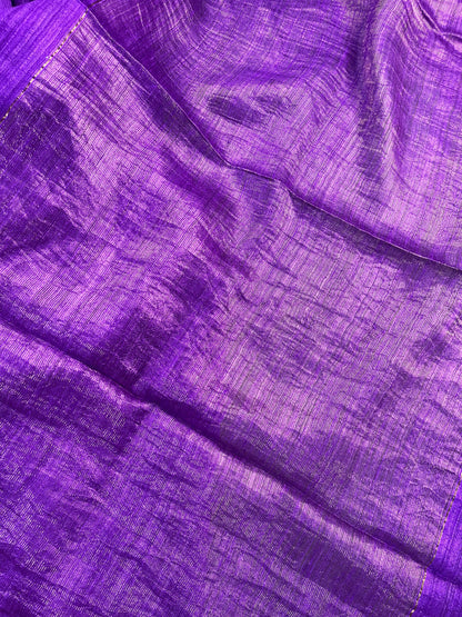 PURPLE PURE HANDLOOM MATKA SAREE