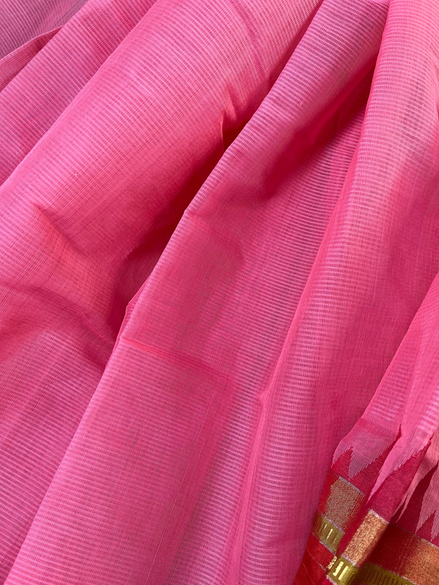 PINK PURE HANDLOOM  PONDRU KHADI SAREE