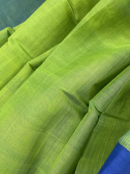 GREEN PURE HANDLOOM PONDRU KHADI SAREE