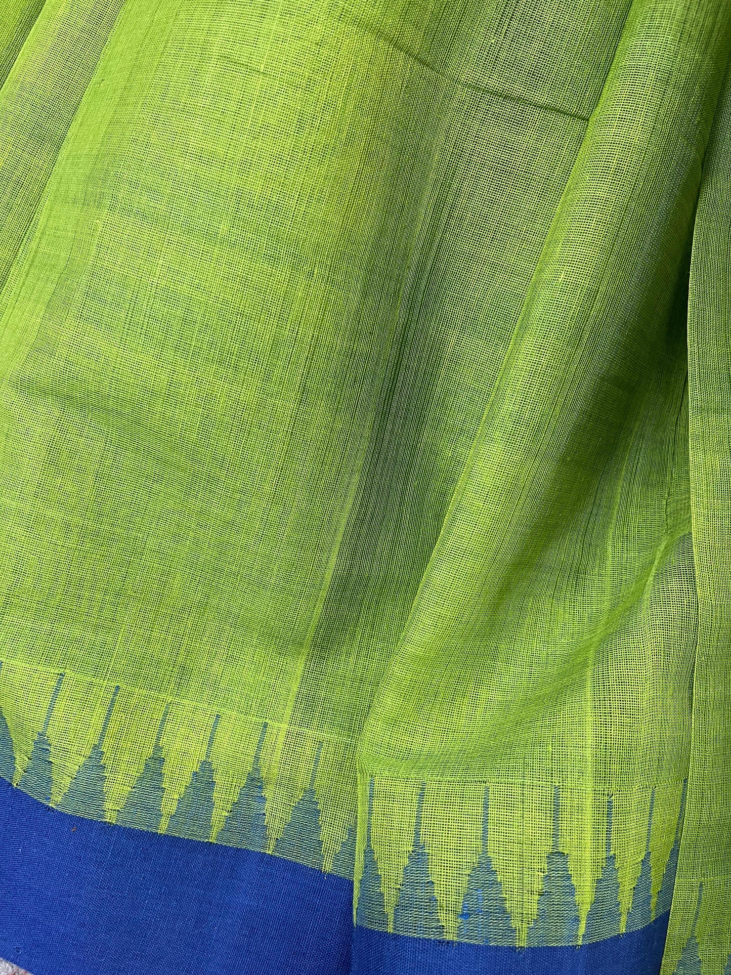 GREEN PURE HANDLOOM PONDRU KHADI SAREE