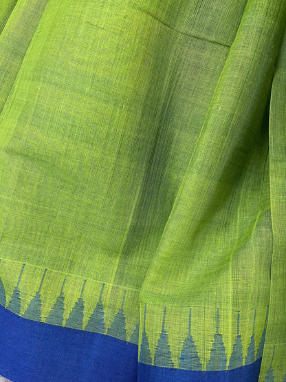 GREEN PURE HANDLOOM PONDRU KHADI SAREE