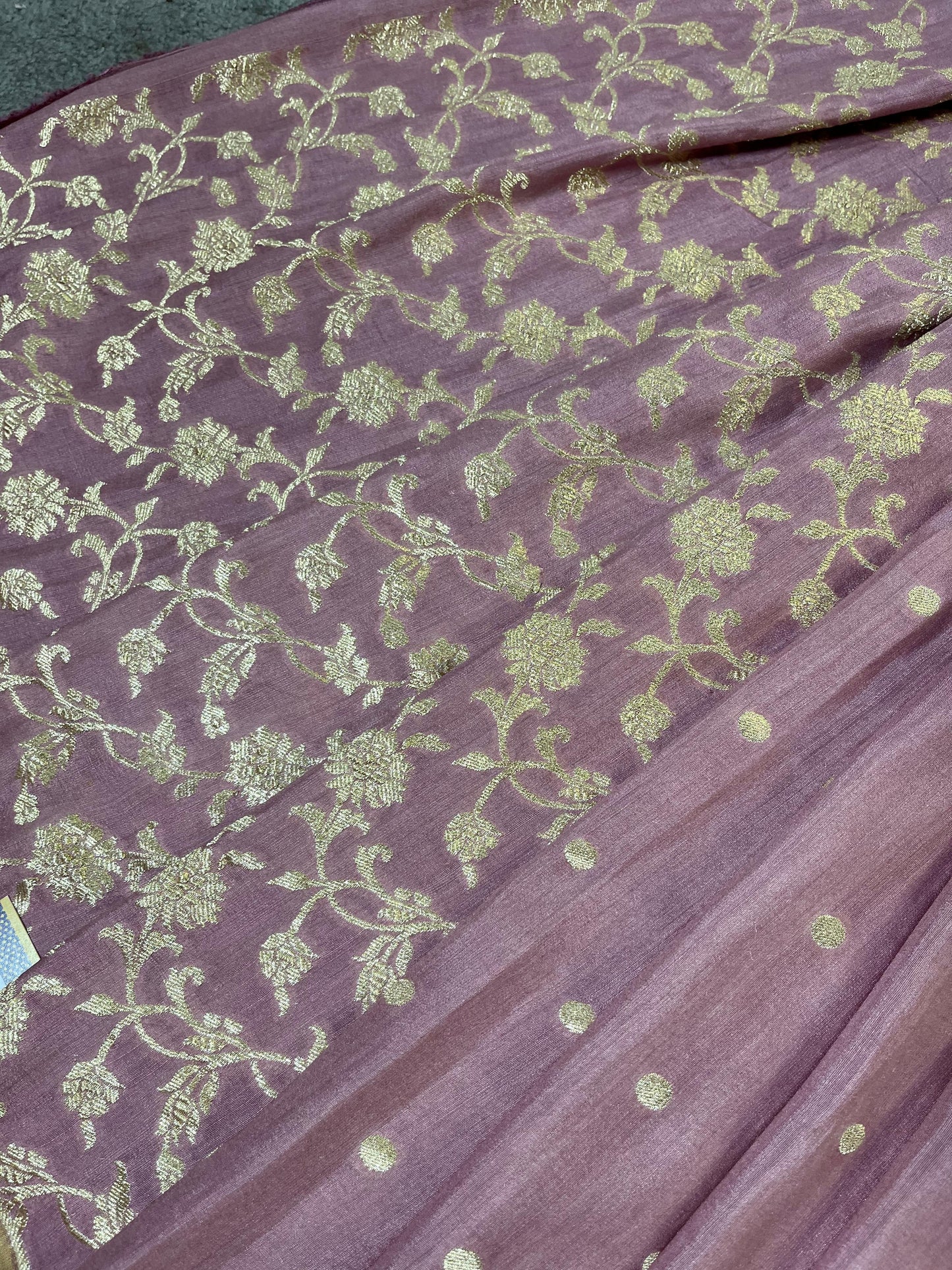 LILAC MUNGA PURE HANDLOOM BANARASI SAREE