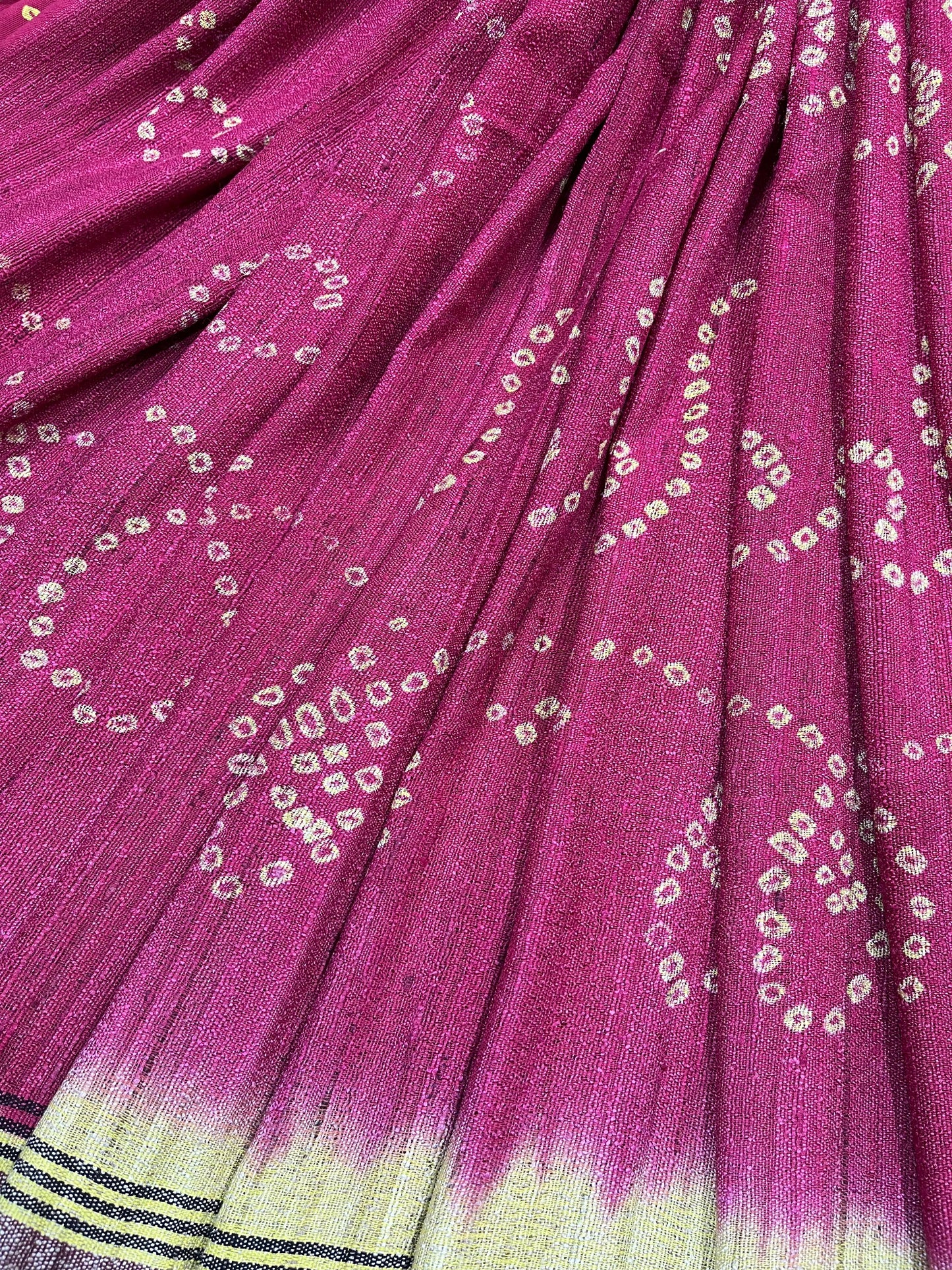 CHERRY PINK PURE HANDLOOM BHUJODI SAREE