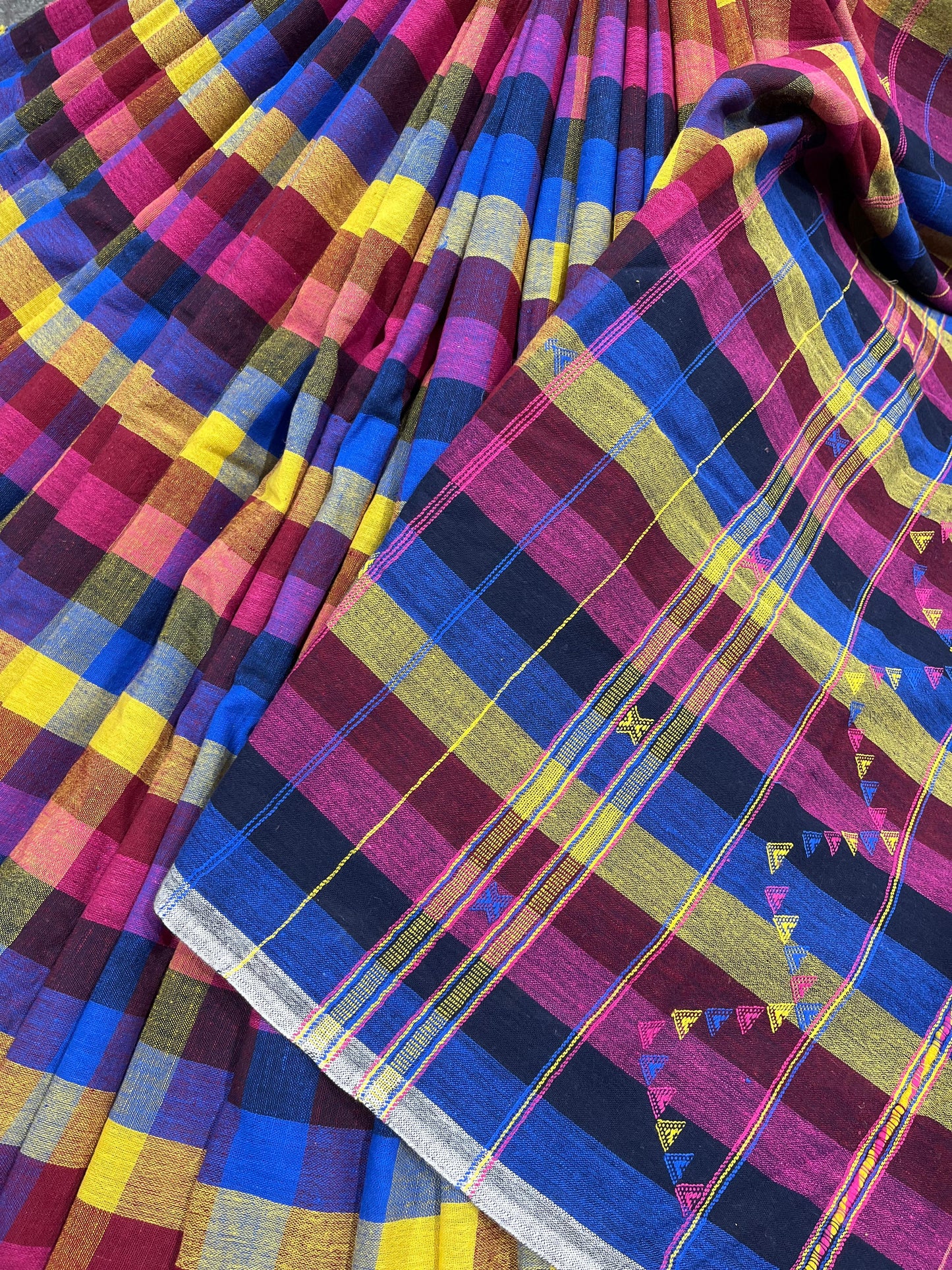 COLOUFUL KALA COTTON PURE HANDLOOM BHUJODI SAREE