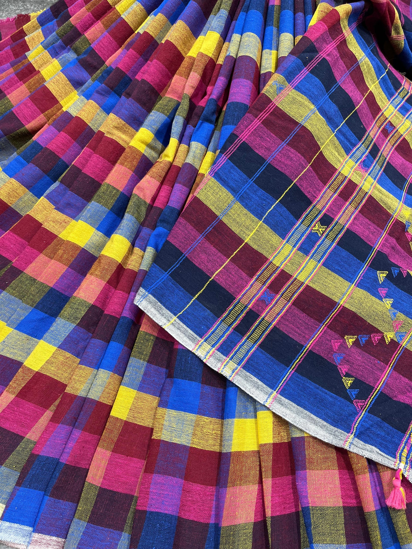 COLOUFUL KALA COTTON PURE HANDLOOM BHUJODI SAREE
