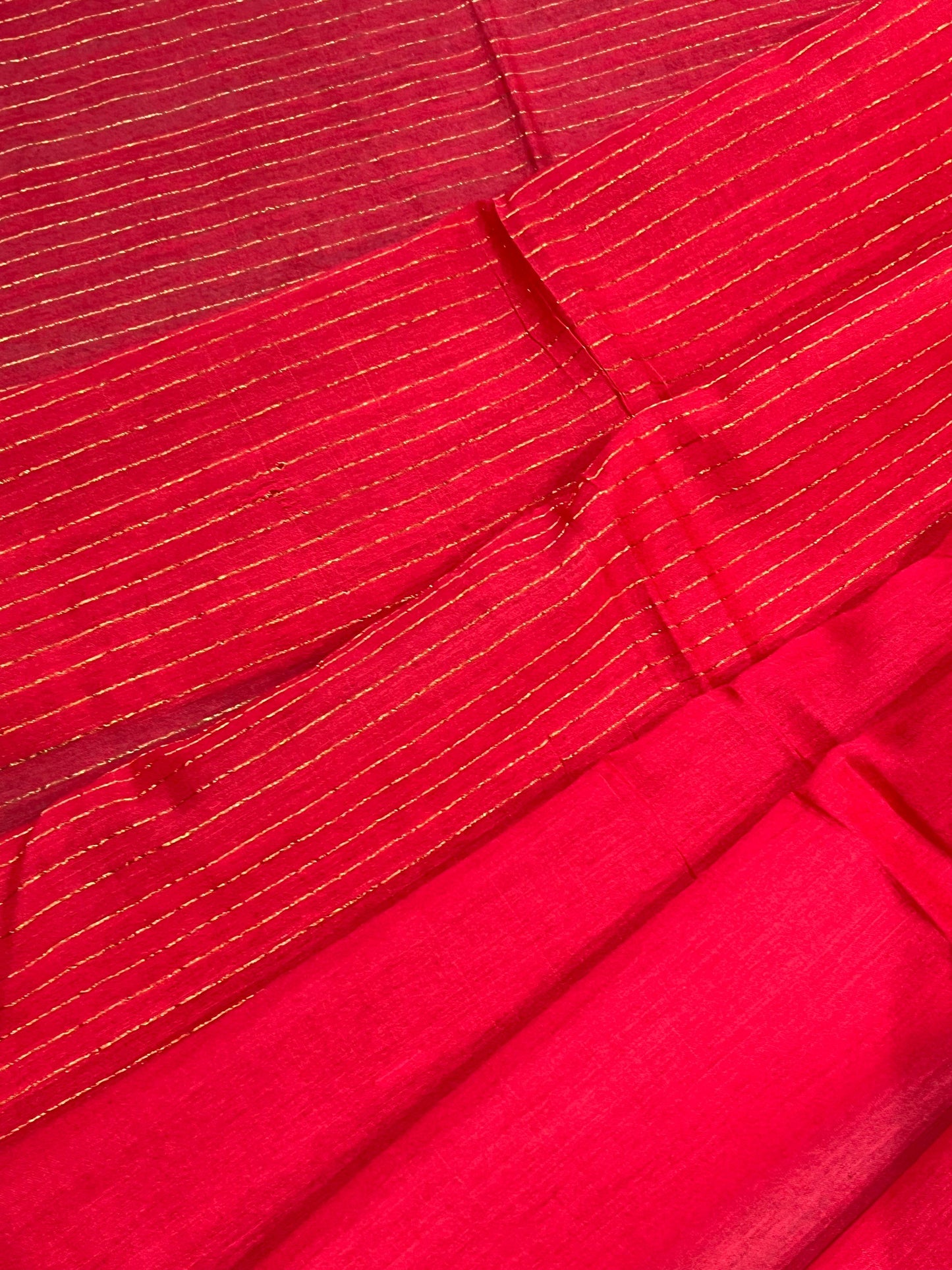 RED PURE HANDLOOM MUL COTTOPN COTTON