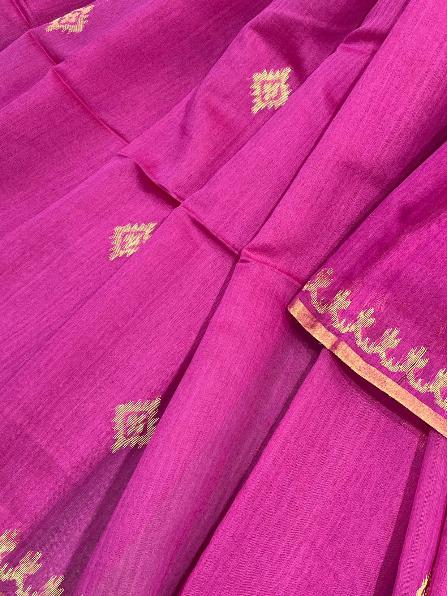 PINK PURE HANDLOOM MUL COTTON SAREE