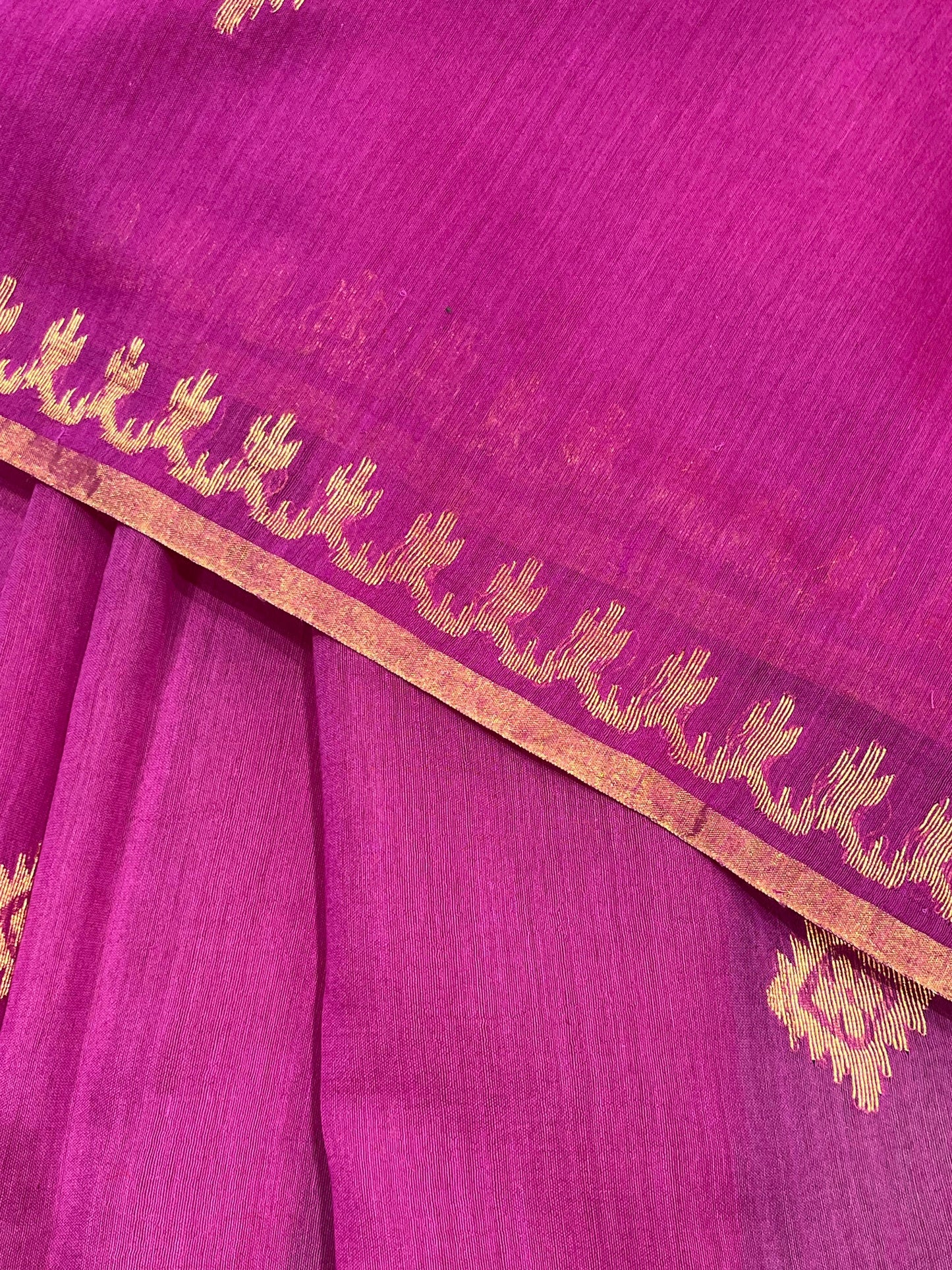 PINK PURE HANDLOOM MUL COTTON SAREE