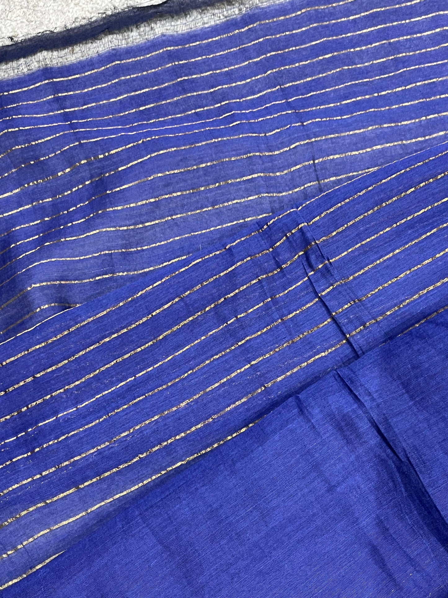 DARK BLUE PURE HANDLOOM MUL COTTON SAREE