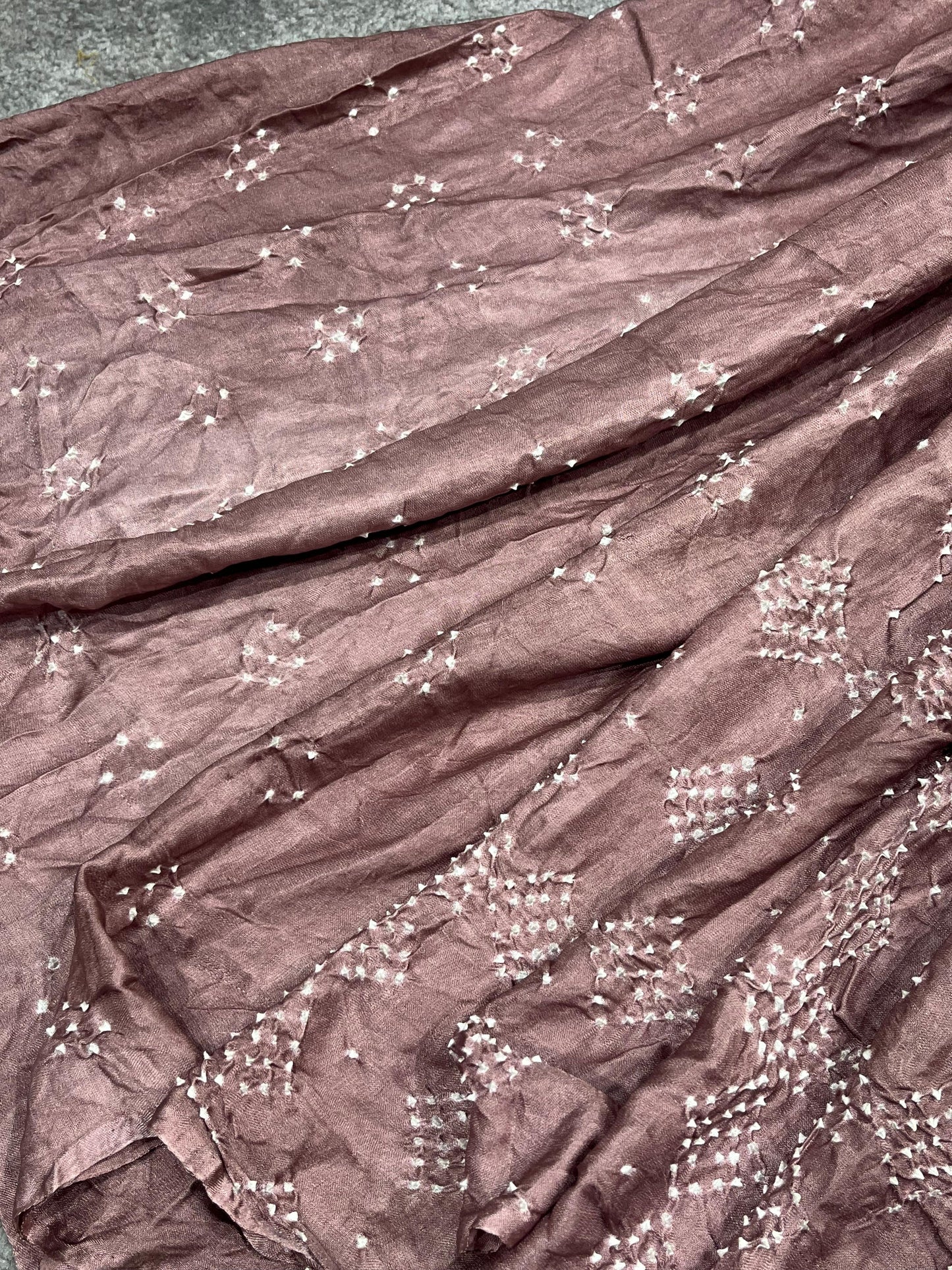 BROWN SHADED GAJJI SILK PURE HANDLOOM BHANDEJ SAREE