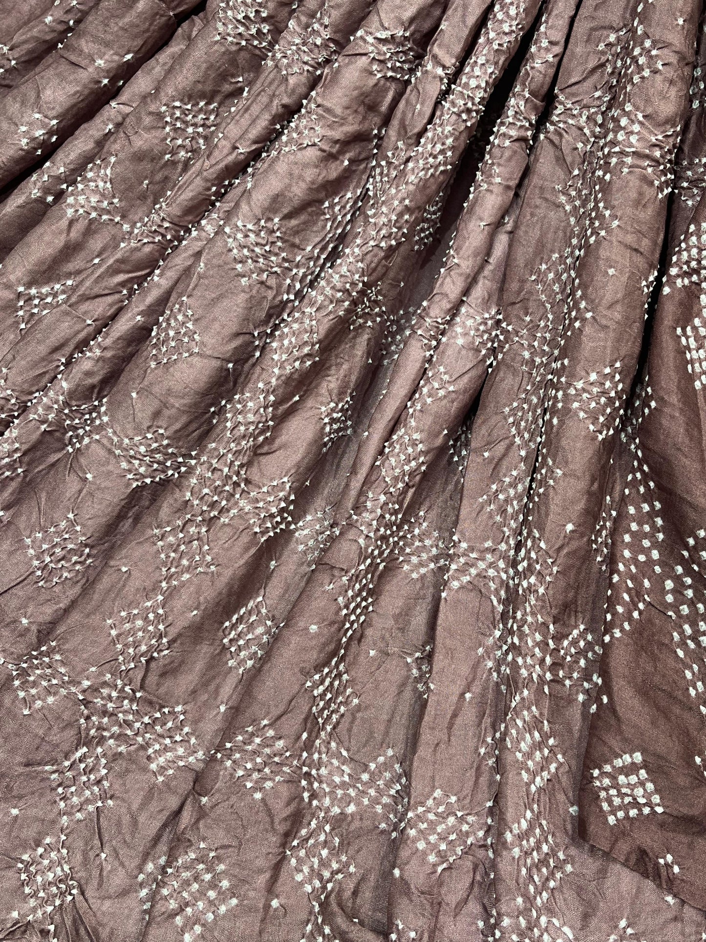 BROWN SHADED GAJJI SILK PURE HANDLOOM BHANDEJ SAREE